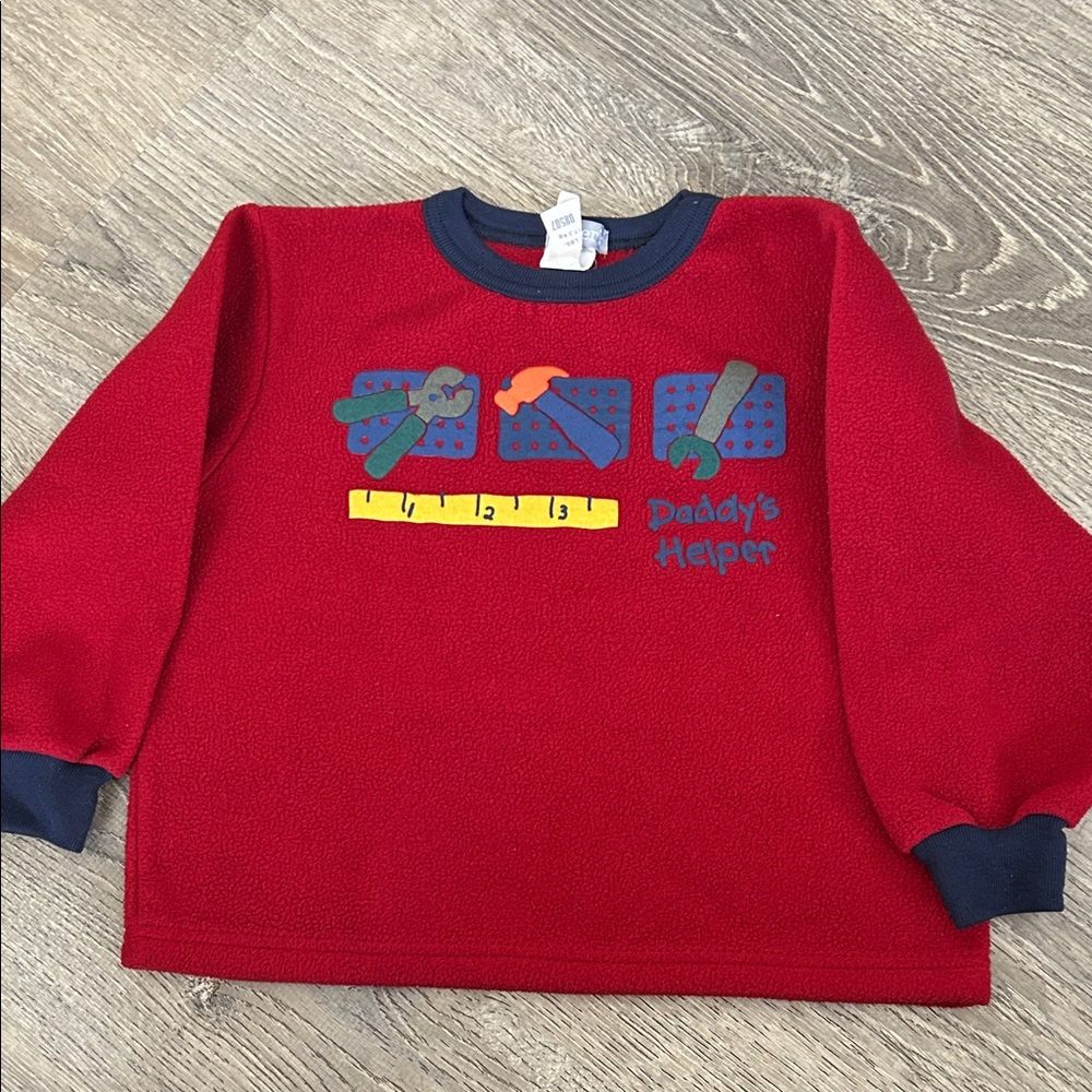 Carter's Red Long Sleeve Fleece Tee - Daddy's Helper